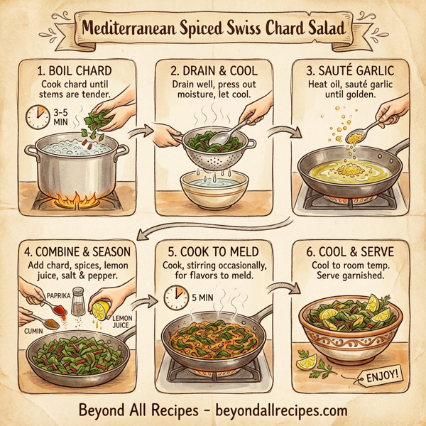 Mediterranean Spiced Swiss Chard Salad instructions