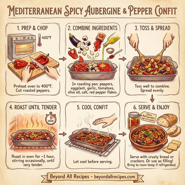 Mediterranean Spicy Aubergine and Pepper Confit instructions