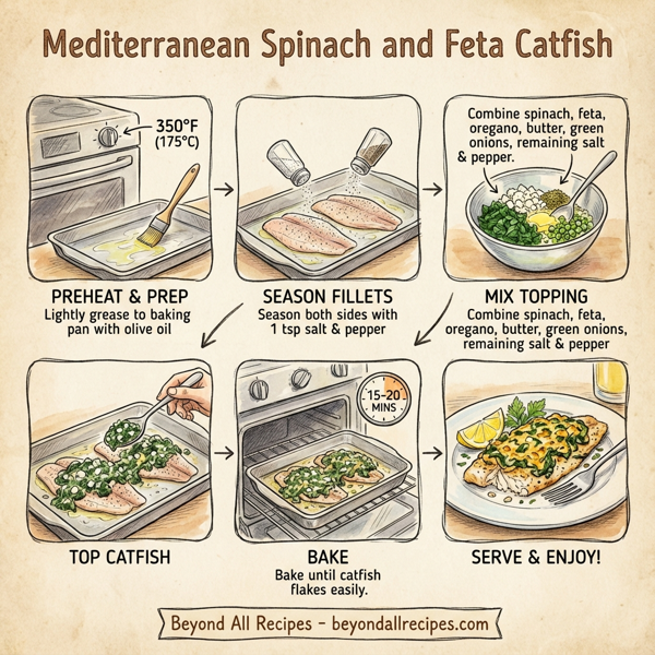 Mediterranean Spinach and Feta Catfish instructions