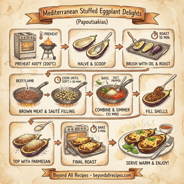 Mediterranean Stuffed Eggplant Delights instructions