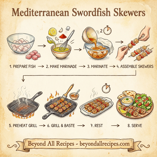 Mediterranean Swordfish Skewers instructions