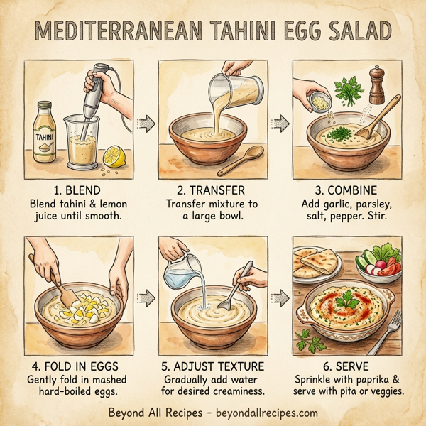 Mediterranean Tahini Egg Salad instructions
