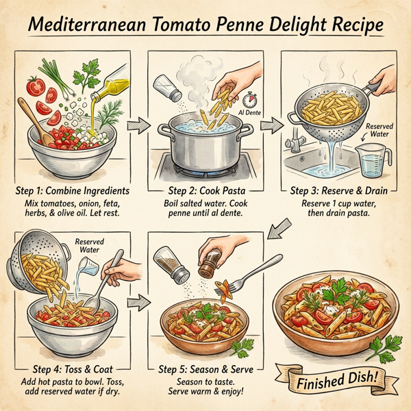 Mediterranean Tomato Penne Delight instructions