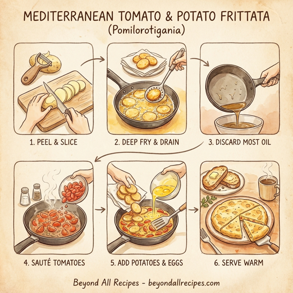 Mediterranean Tomato & Potato Frittata instructions