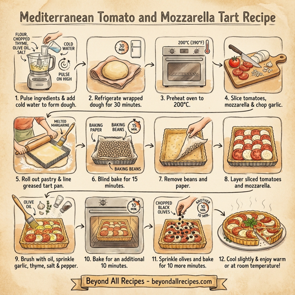 Mediterranean Tomato and Mozzarella Tart instructions