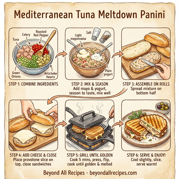 Mediterranean Tuna Meltdown Panini instructions