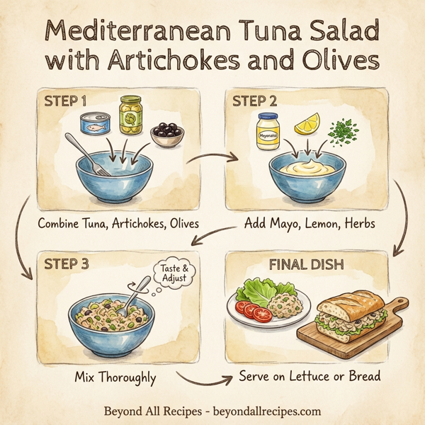 Mediterranean Tuna Salad with Artichokes and Olives instructions