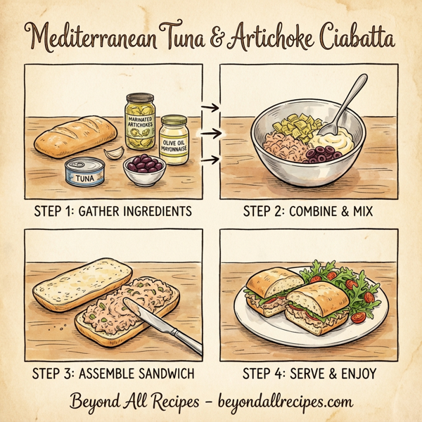 Mediterranean Tuna & Artichoke Ciabatta instructions