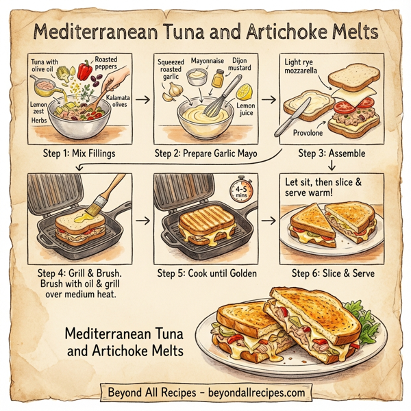 Mediterranean Tuna and Artichoke Melts instructions