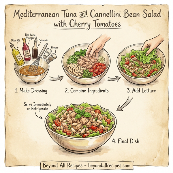 Mediterranean Tuna and Cannellini Bean Salad with Cherry Tomatoes instructions
