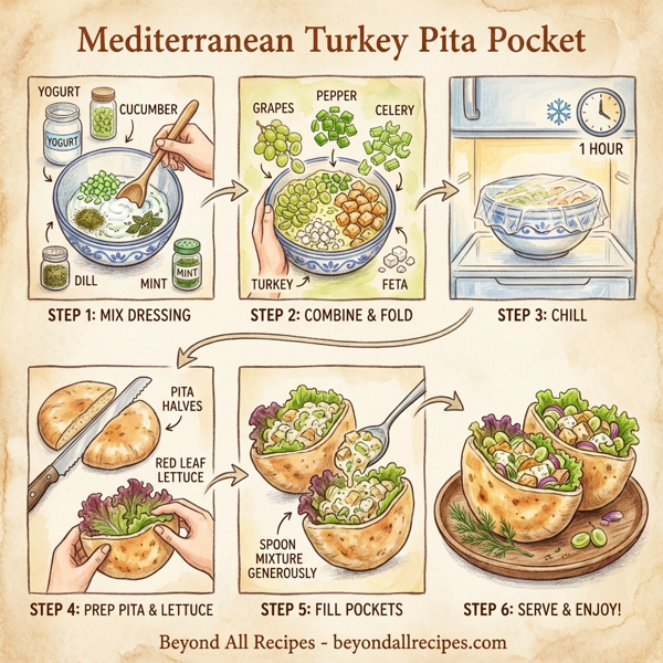Mediterranean Turkey Pita Pocket instructions