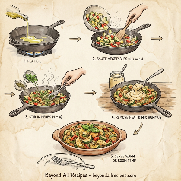Mediterranean Vegetable Medley with Hummus instructions