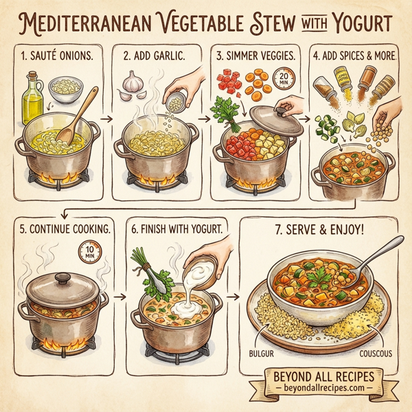 Mediterranean Vegetable Stew with Yogurt instructions