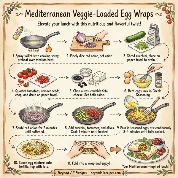 Mediterranean Veggie-Loaded Egg Wraps instructions