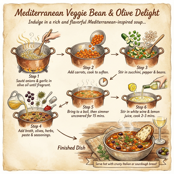 Mediterranean Veggie Bean & Olive Delight instructions