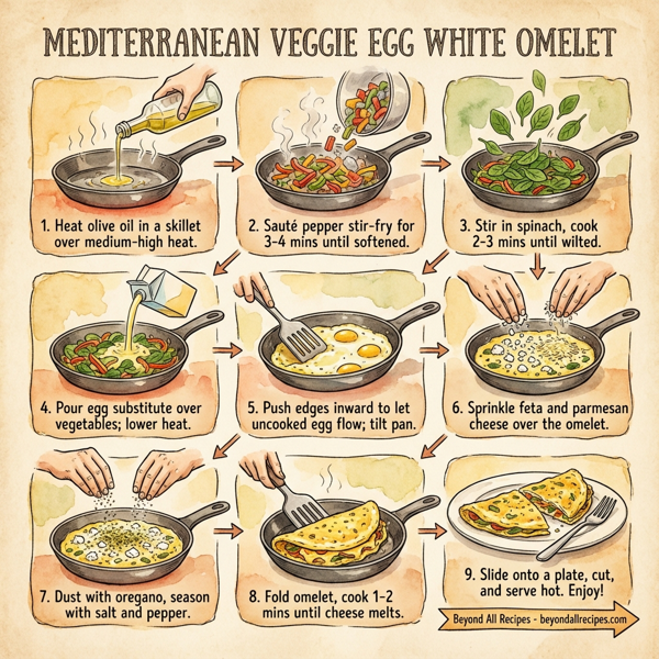 Mediterranean Veggie Egg White Omelet instructions