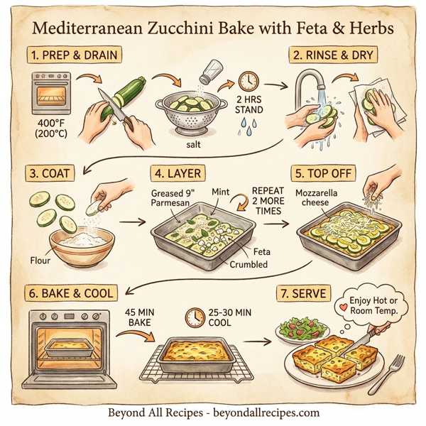 Mediterranean Zucchini Bake with Feta and Herbs instructions