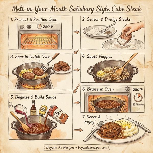 Melt-in-Your-Mouth Salisbury Style Cube Steak instructions