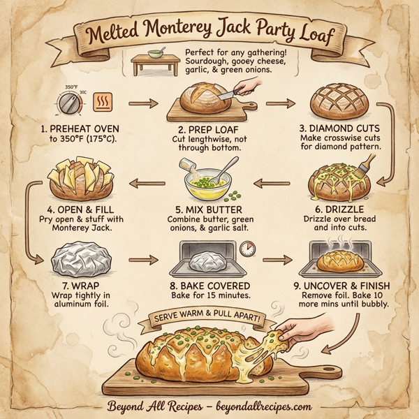 Melted Monterey Jack Party Loaf instructions