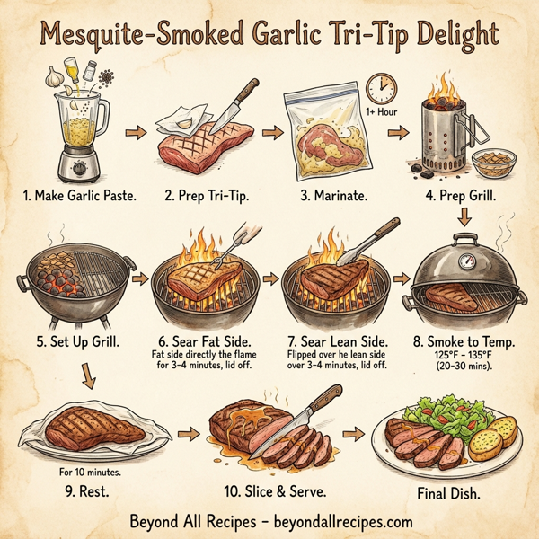 Mesquite-Smoked Garlic Tri-Tip Delight instructions