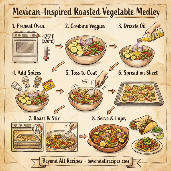 Mexican-Inspired Roasted Vegetable Medley instructions