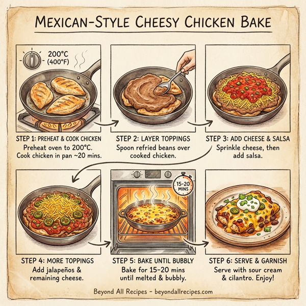 Mexican-Style Cheesy Chicken Bake instructions