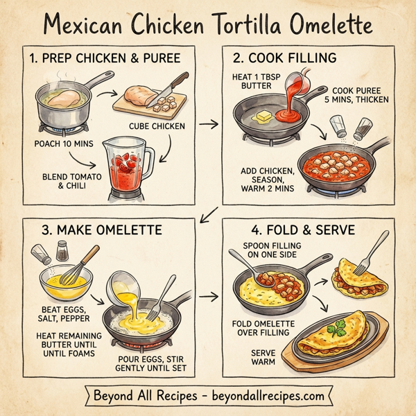 Mexican Chicken Tortilla Omelette instructions