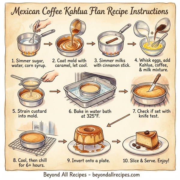 Mexican Coffee Kahlua Flan instructions