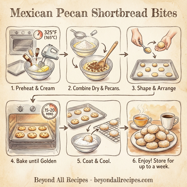 Mexican Pecan Shortbread Bites instructions