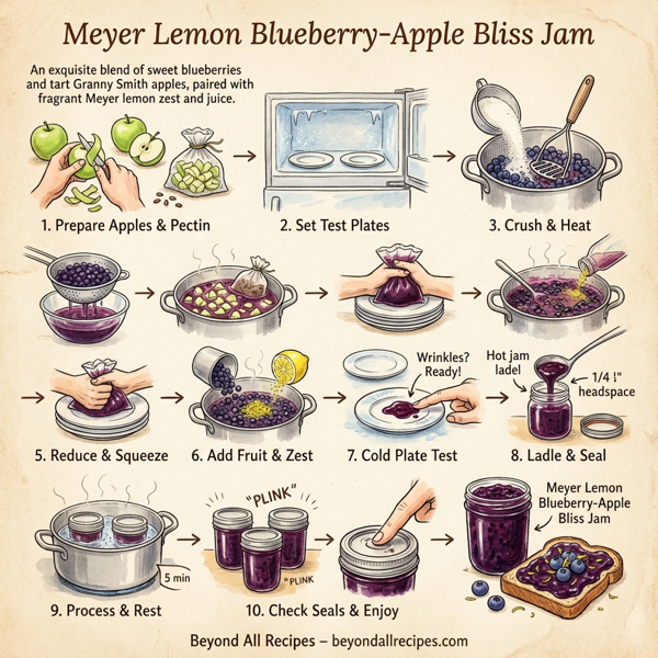 Meyer Lemon Blueberry-Apple Bliss Jam instructions