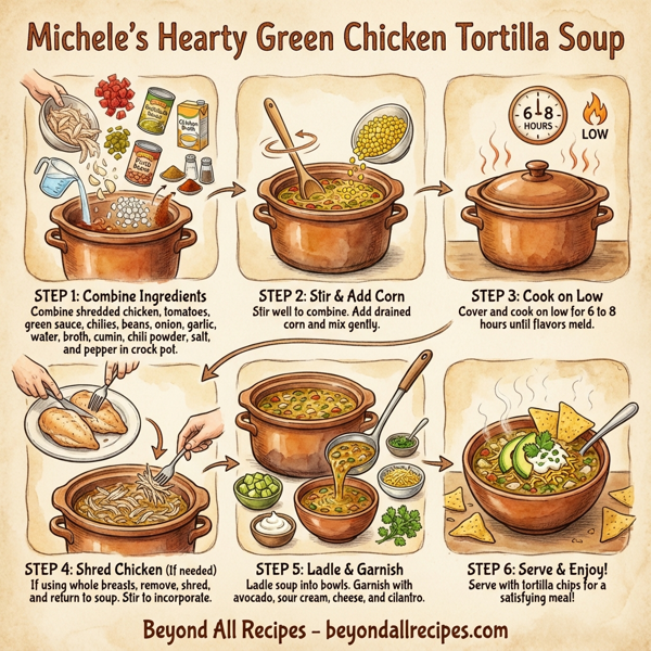 Michele's Hearty Green Chicken Tortilla Soup instructions