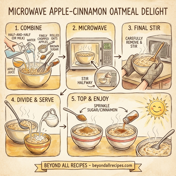 Microwave Apple-Cinnamon Oatmeal Delight instructions