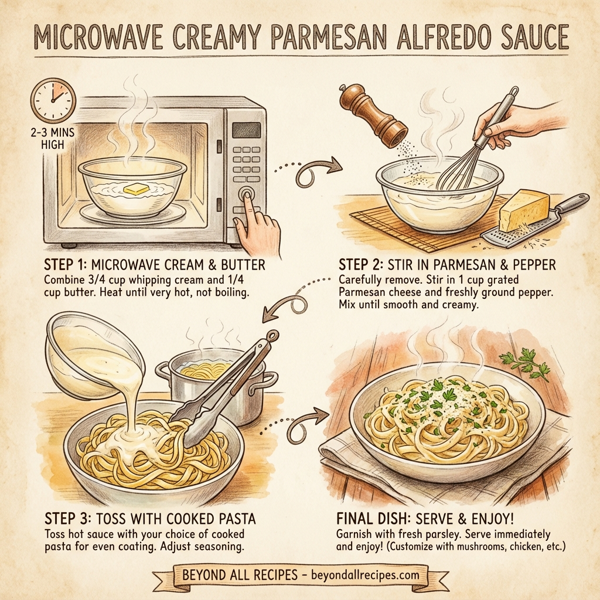 Microwave Creamy Parmesan Alfredo Sauce instructions