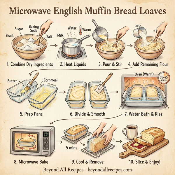 Microwave English Muffin Bread Loaves instructions