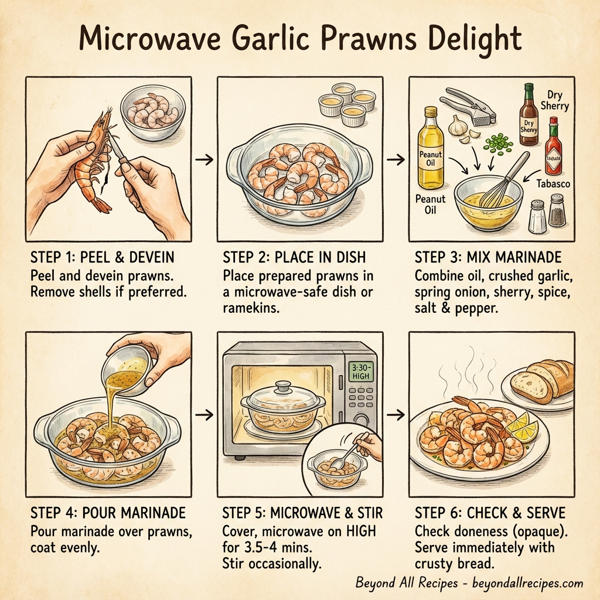 Microwave Garlic Prawns Delight instructions