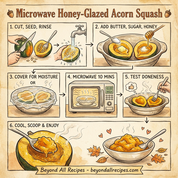 Microwave Honey-Glazed Acorn Squash instructions