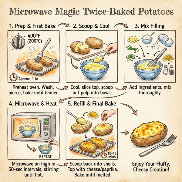 Microwave Magic Twice-Baked Potatoes instructions