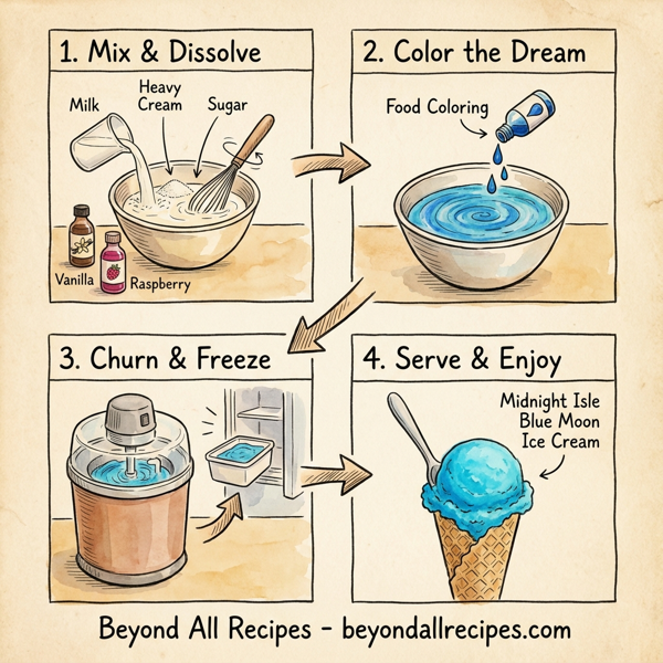 Midnight Isle Blue Moon Ice Cream instructions