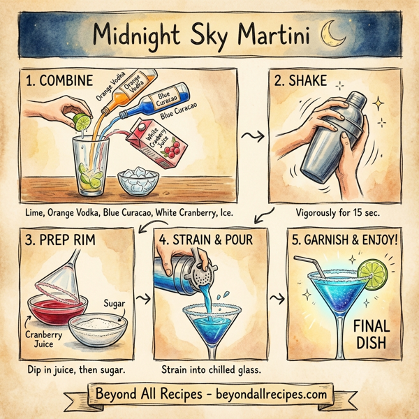 Midnight Sky Martini instructions