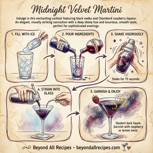 Midnight Velvet Martini instructions
