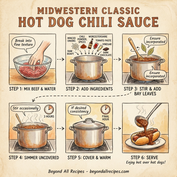 Midwestern Classic Hot Dog Chili Sauce instructions