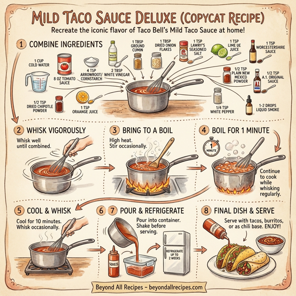 Mild Taco Sauce Deluxe (Copycat Recipe) instructions