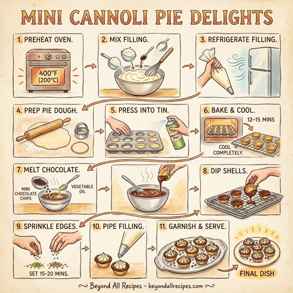 Mini Cannoli Pie Delights instructions