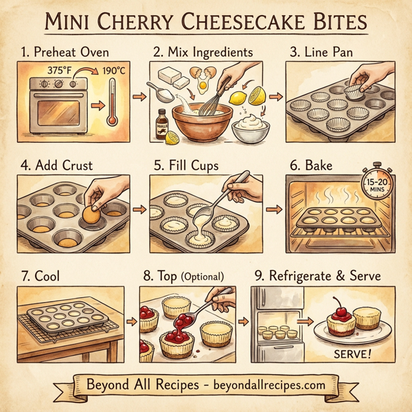 Mini Cherry Cheesecake Bites instructions