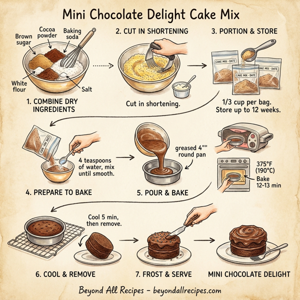Mini Chocolate Delight Cake Mix instructions