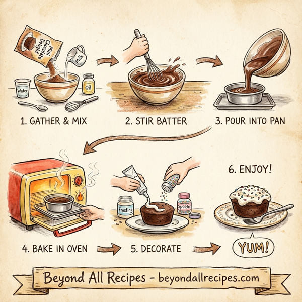 Mini Chocolate Delight Cake Mix for Easy Bake Oven instructions