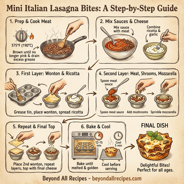 Mini Italian Lasagna Bites instructions