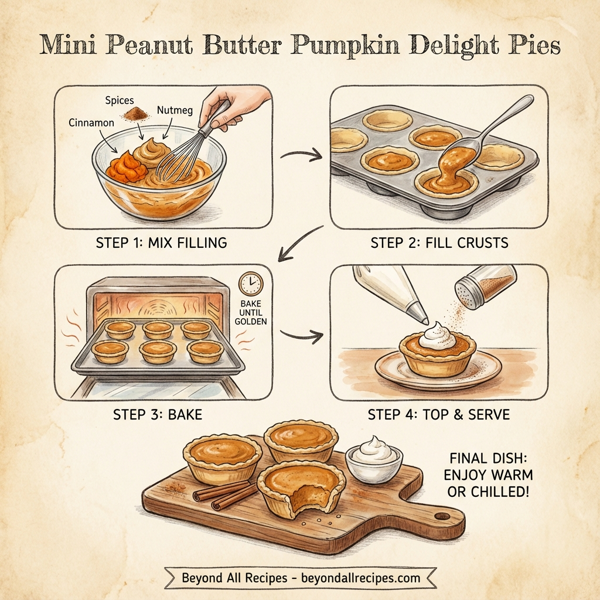 Mini Peanut Butter Pumpkin Delight Pies instructions