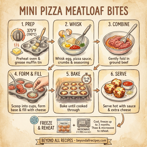 Mini Pizza Meatloaf Bites instructions