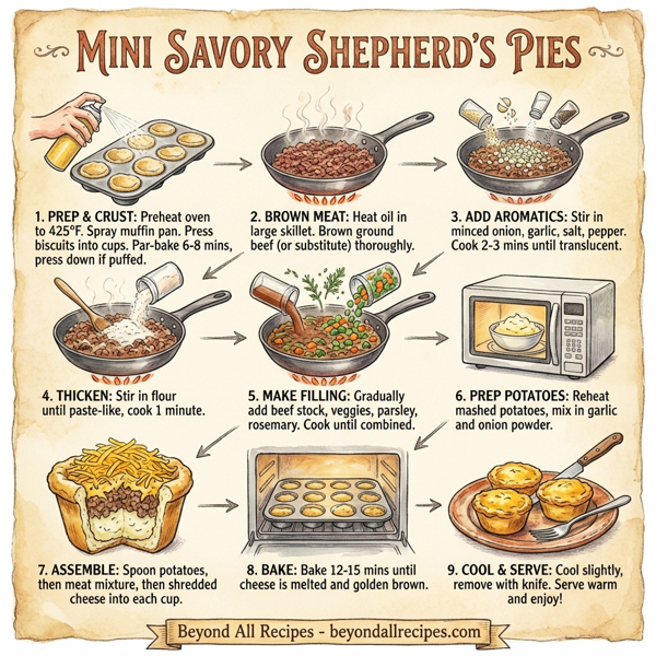 Mini Savory Shepherd's Pies instructions